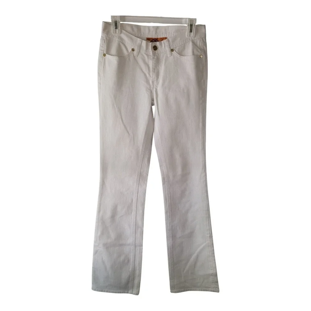 Tory‎ Burch Classic White Jeans Women's Size 27 Style 50071253 Mid Rise Bootcut